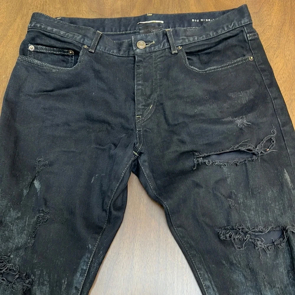 Distressed Saint Laurent denim